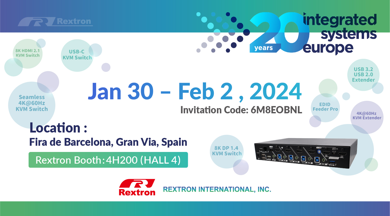 Rextron 将参加 ISE 2024 展览